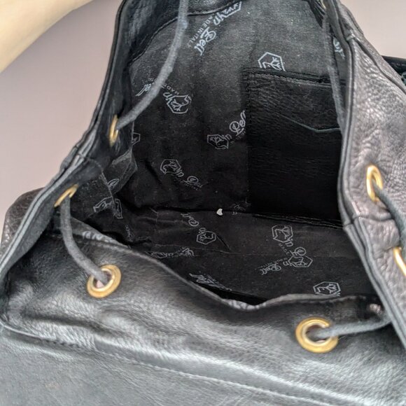 Valentina Genuine Leather Backpack Purse Black - Picture 5 of 5